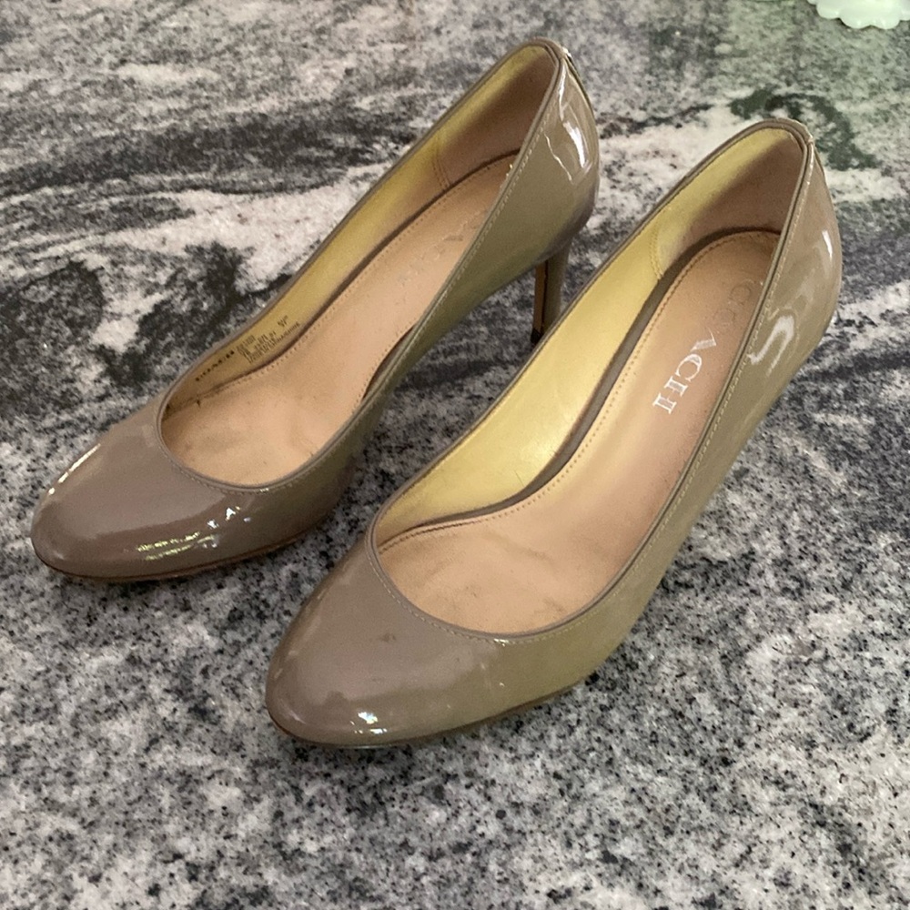Taupe Coach Heels